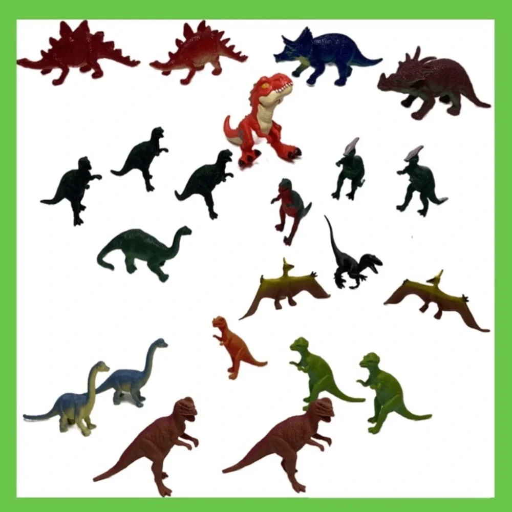 Vintage Dinosaur Collection Prehistoric Action Figures Vintage Toys Set 22 Pc